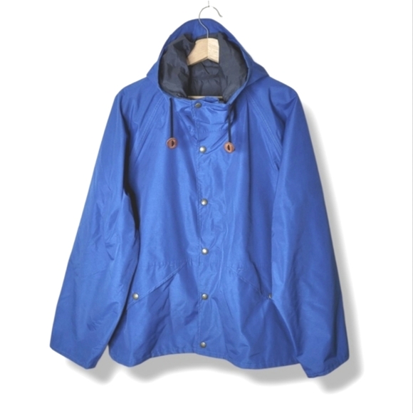 Vtg Cabela's GORE-TEX Hooded Rain Jacket Mens M USA Made Zip/Snap Waterproof 90s - Picture 1 of 11